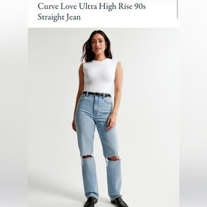 Curve Love 90s Ultra High Rise Straight Jeans